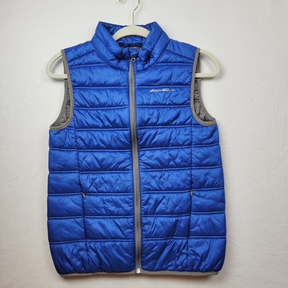Eddie Bauer Bright Blue Kids Puffer Athletic Hiking Vest Spring XL